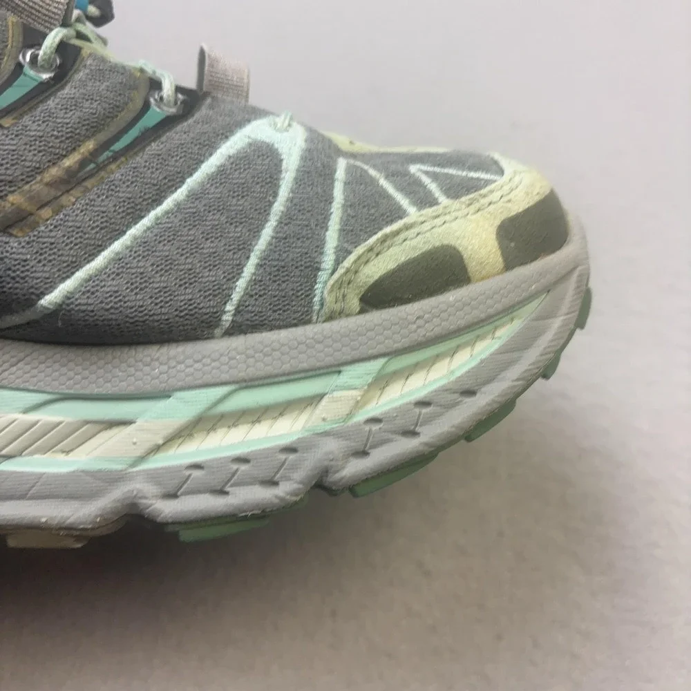 Hoka One One Stinson Trail Shoes Womens Size 9.5 Gray Mesh Running Sneakers
